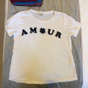 Lucky brand “amour” white t-shirt